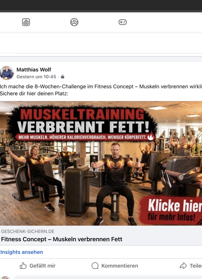 Empfehlung im Facebook-Feed